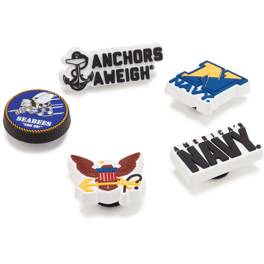 Armed Forces US Navy 5Pck Jibbitz Shoe Charm for Women|Men|Kids|Jibbitz™ Charms