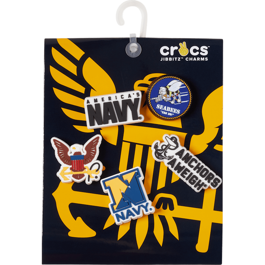 Armed Forces US Navy 5Pck Jibbitz Shoe Charm for Women|Men|Kids|Jibbitz™ Charms
