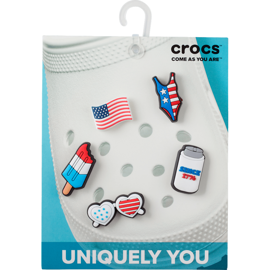 USA 5 Pack Jibbitz Shoe Charm for Women|Men|Jibbitz™ Charms