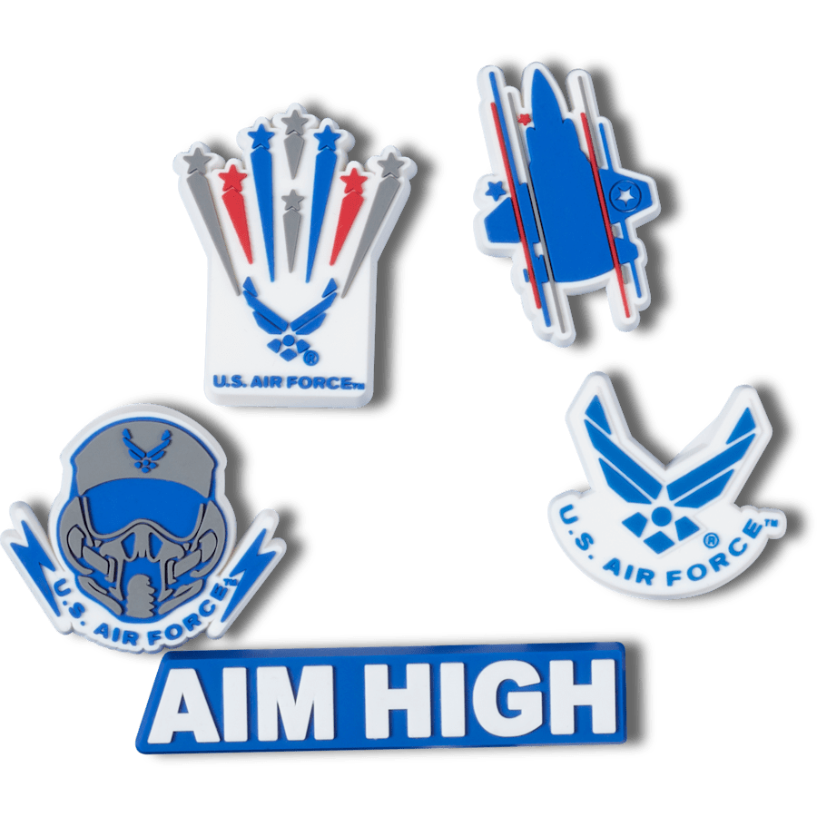 Armed Forces US Air Force 5Pck Jibbitz Shoe Charm for Women|Men|Kids|Jibbitz™ Charms