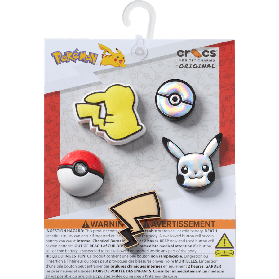 Elevated Pokemon 5 Pack Jibbitz Shoe Charm for Women|Men|Kids|Jibbitz™ Charms