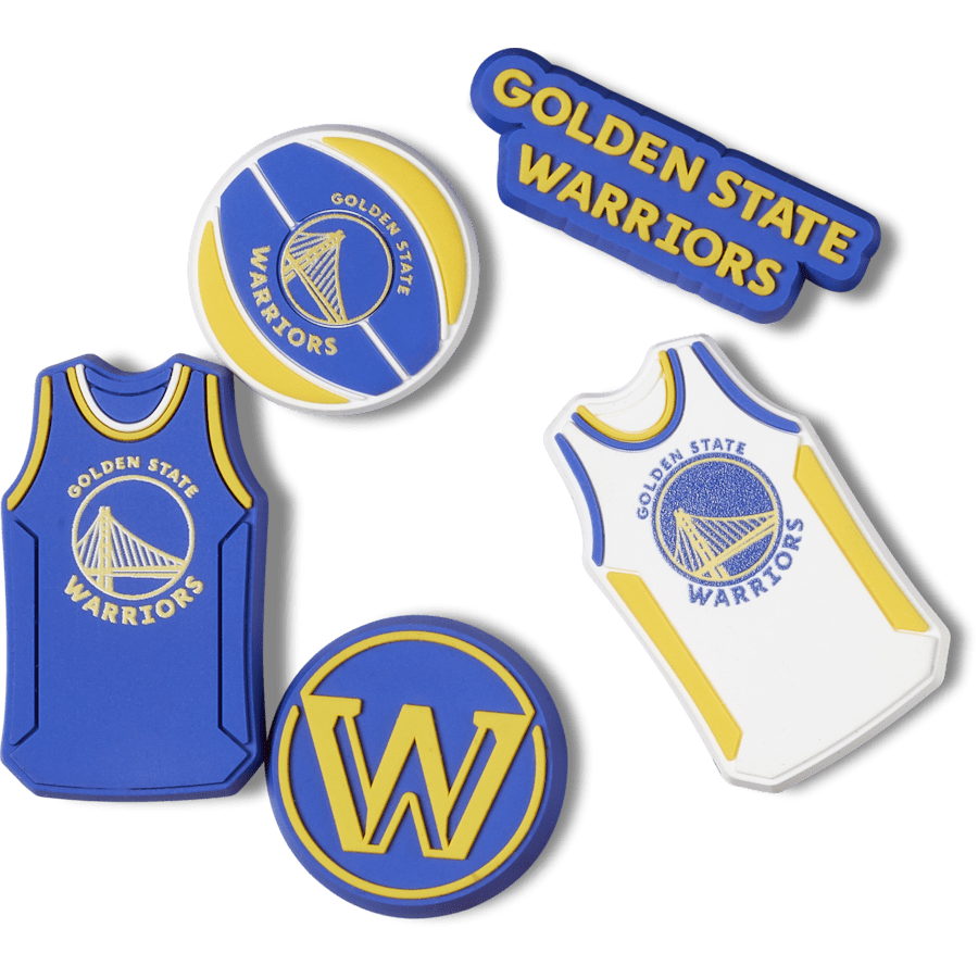 NBA Golden State Warriors 5 Pack Jibbitz™ charms for Women|Men|Jibbitz™ Charms