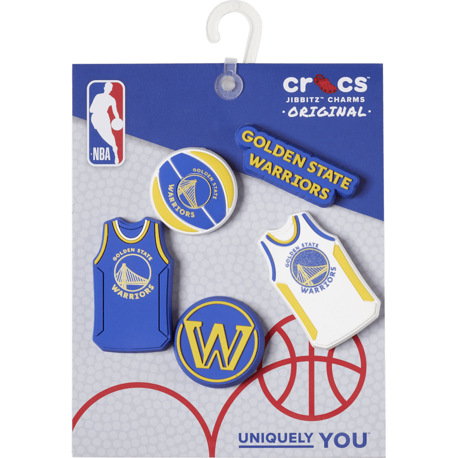 NBA Golden State Warriors 5 Pack Jibbitz™ charms for Women|Men|Jibbitz™ Charms