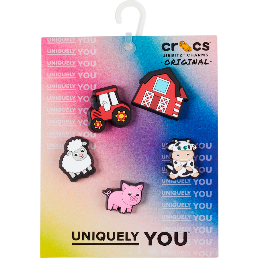 Cutesey Farm Animal 5 Pack Jibbitz Shoe Charm for Women|Men|Kids|Jibbitz™ Charms