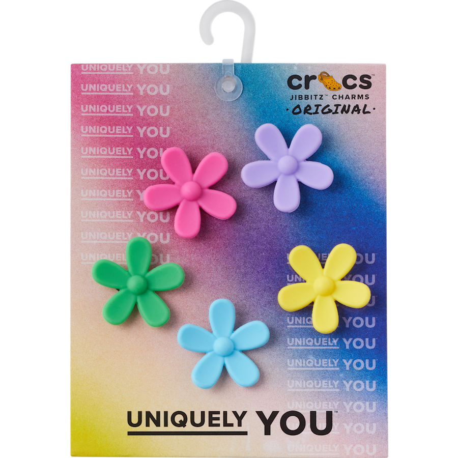 Flower Power 5 Pack Jibbitz™ charms for Women|Men|Jibbitz™ Charms