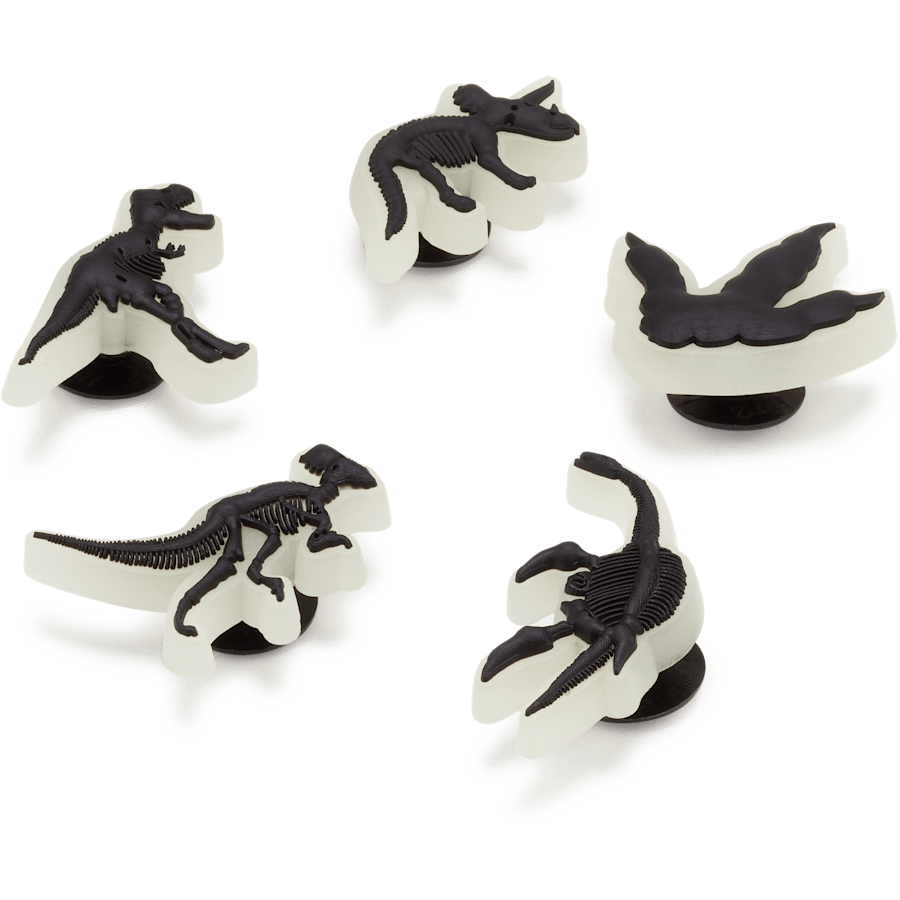 Glow In The Dark Dino 5 Pack Jibbitz Shoe Charm for Women|Men|Jibbitz™ Charms