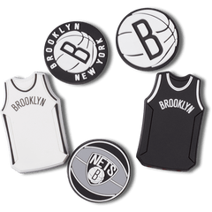 NBA Brooklyn Nets 5 Pack Jibbitz™ charms for Women|Men|Jibbitz™ Charms