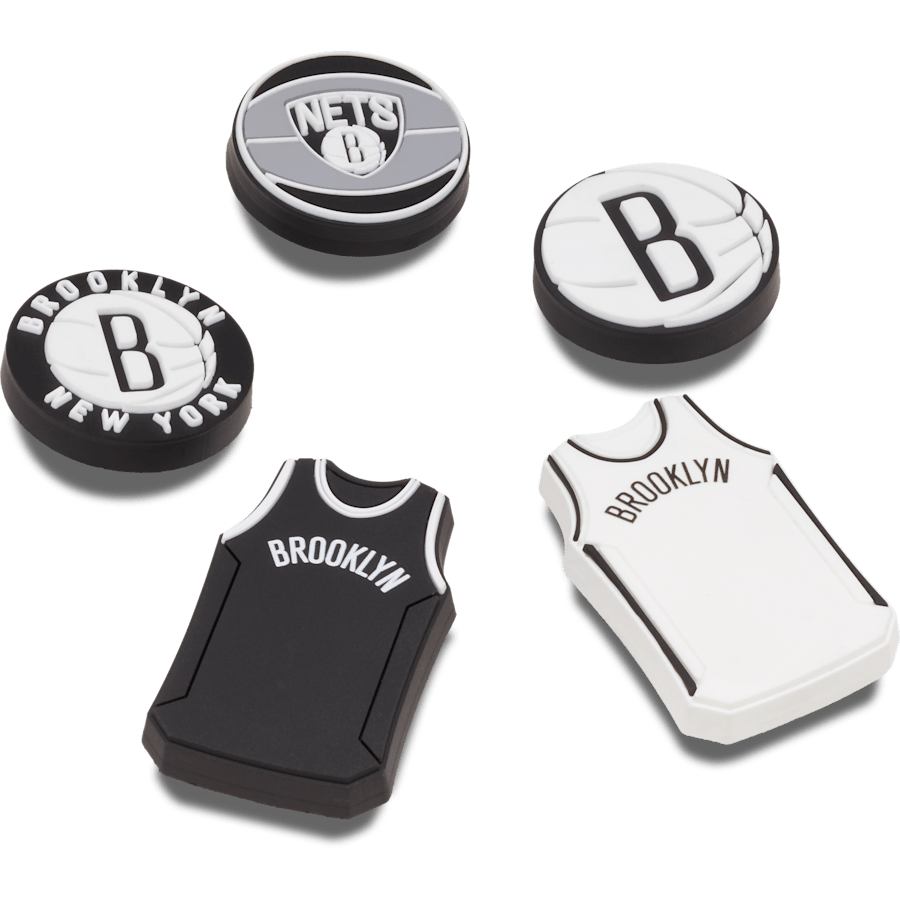 NBA Brooklyn Nets 5 Pack Jibbitz™ charms for Women|Men|Jibbitz™ Charms