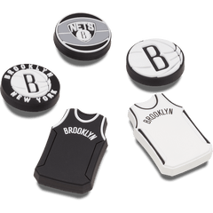 NBA Brooklyn Nets 5 Pack Jibbitz™ charms for Women|Men|Jibbitz™ Charms