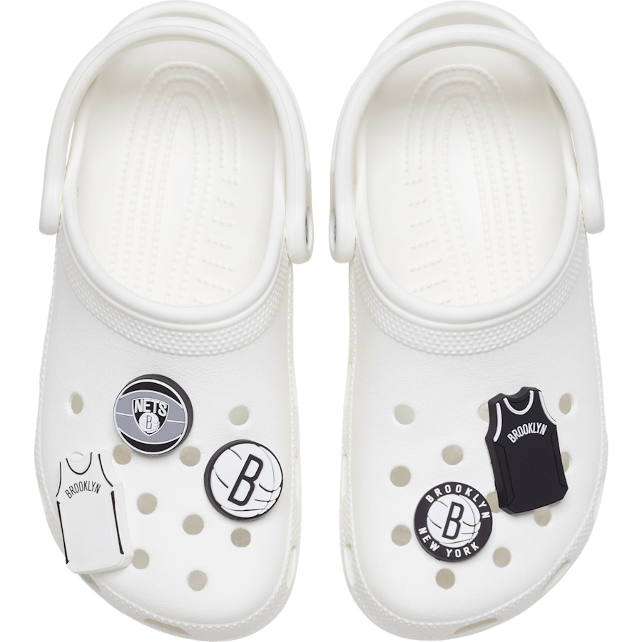 NBA Brooklyn Nets 5 Pack Jibbitz™ charms for Women|Men|Jibbitz™ Charms