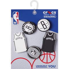 NBA Brooklyn Nets 5 Pack Jibbitz™ charms for Women|Men|Jibbitz™ Charms
