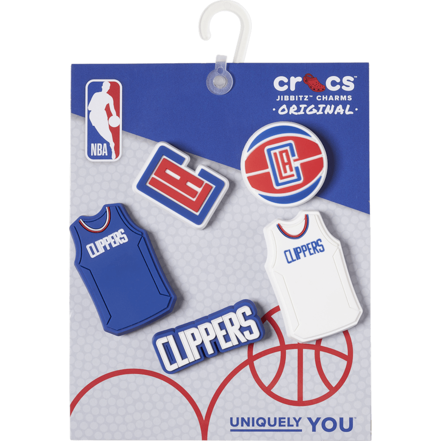 NBA Los Angeles Clippers 5 Pack Jibbitz™ charms for Women|Men|Jibbitz™ Charms