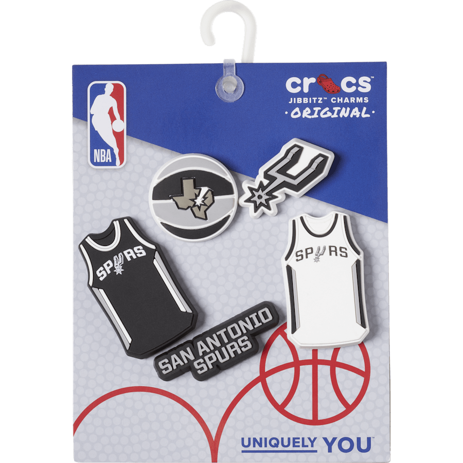 NBA San Antonio Spurs 5 Pack Jibbitz™ charms for Women|Men|Jibbitz™ Charms