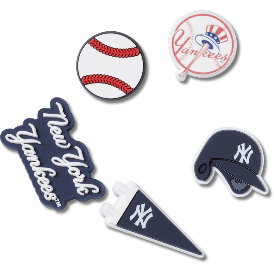 MLB New York Yankees 5 Pack Jibbitz™ charms for Women|Men|Kids|Jibbitz™ Charms