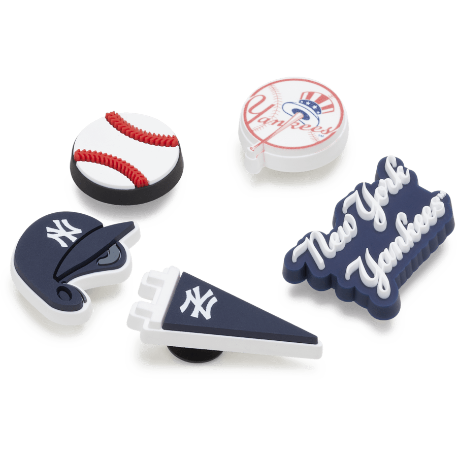 MLB New York Yankees 5 Pack Jibbitz™ charms for Women|Men|Kids|Jibbitz™ Charms