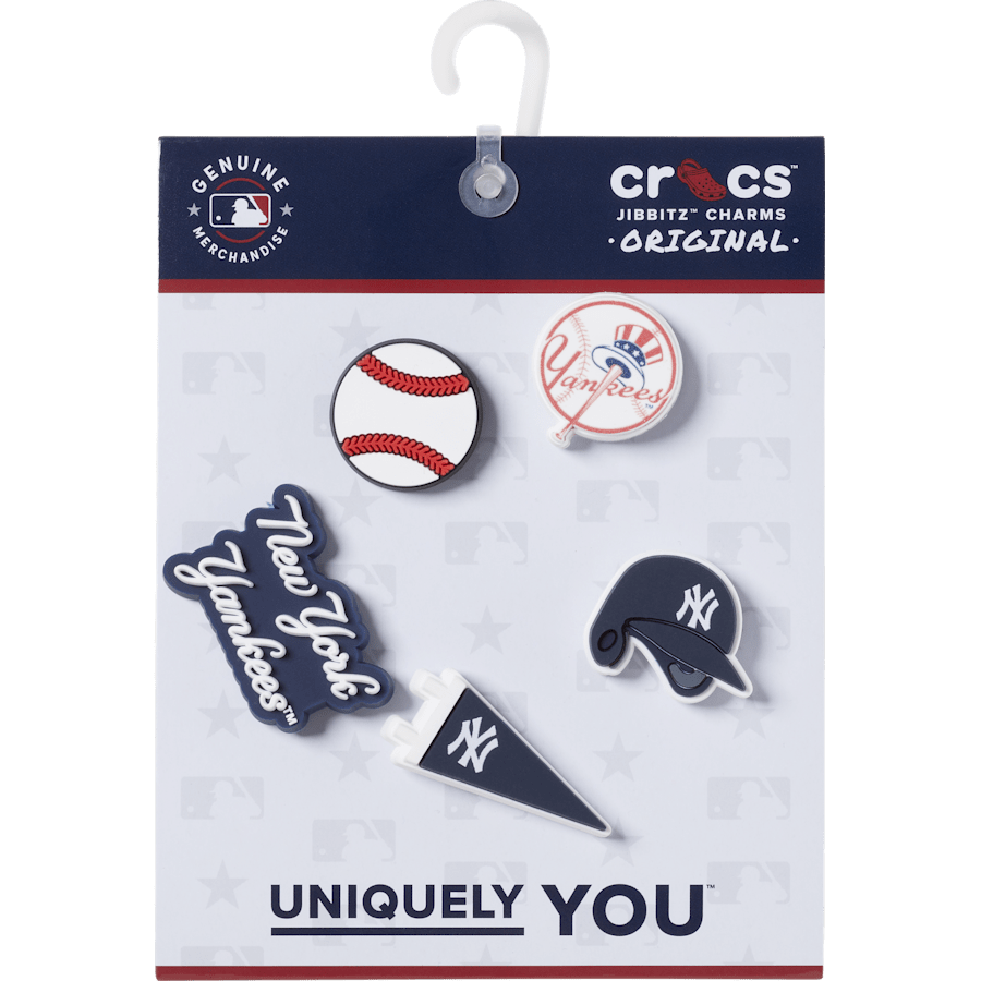 MLB New York Yankees 5 Pack Jibbitz™ charms for Women|Men|Kids|Jibbitz™ Charms