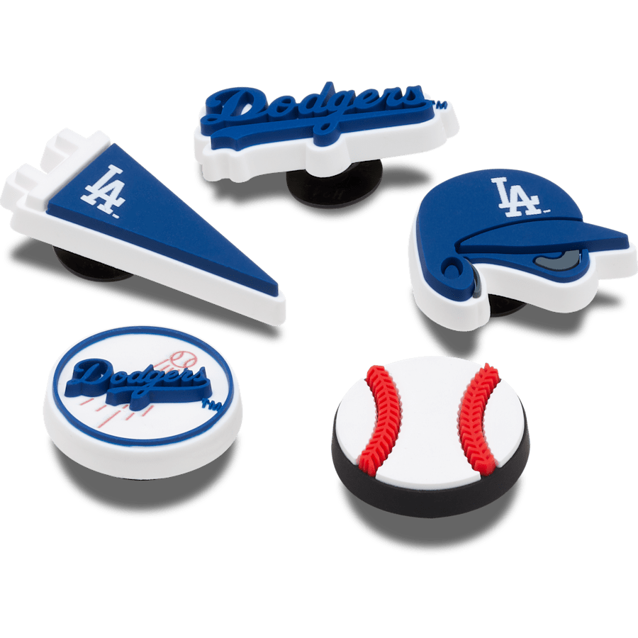 MLB Los Angeles Dodgers 5pck Jibbitz™ charms for Women|Men|Kids|Jibbitz™ Charms