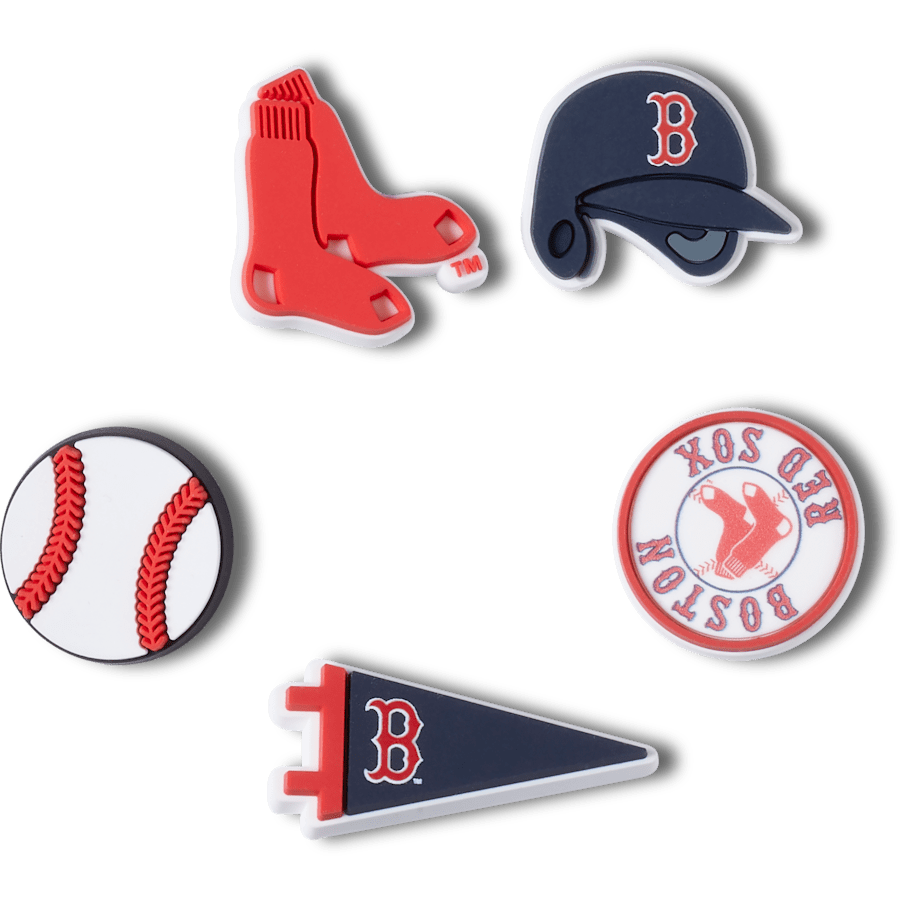 MLB Boston Red Sox 5pck Jibbitz™ charms for Women|Men|Kids|Jibbitz™ Charms