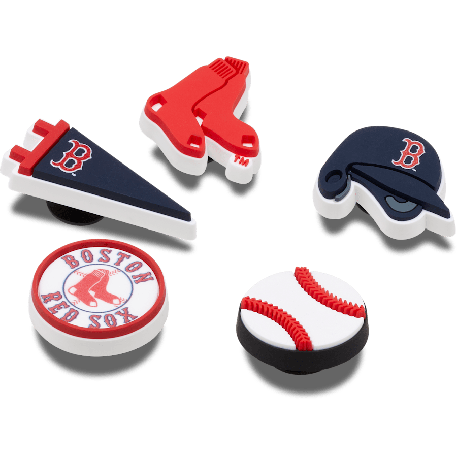MLB Boston Red Sox 5pck Jibbitz™ charms for Women|Men|Kids|Jibbitz™ Charms