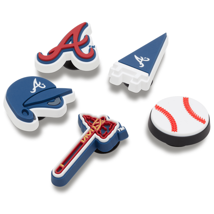 MLB Atlanta Braves 5 Pack Jibbitz™ charms for Women|Men|Jibbitz™ Charms