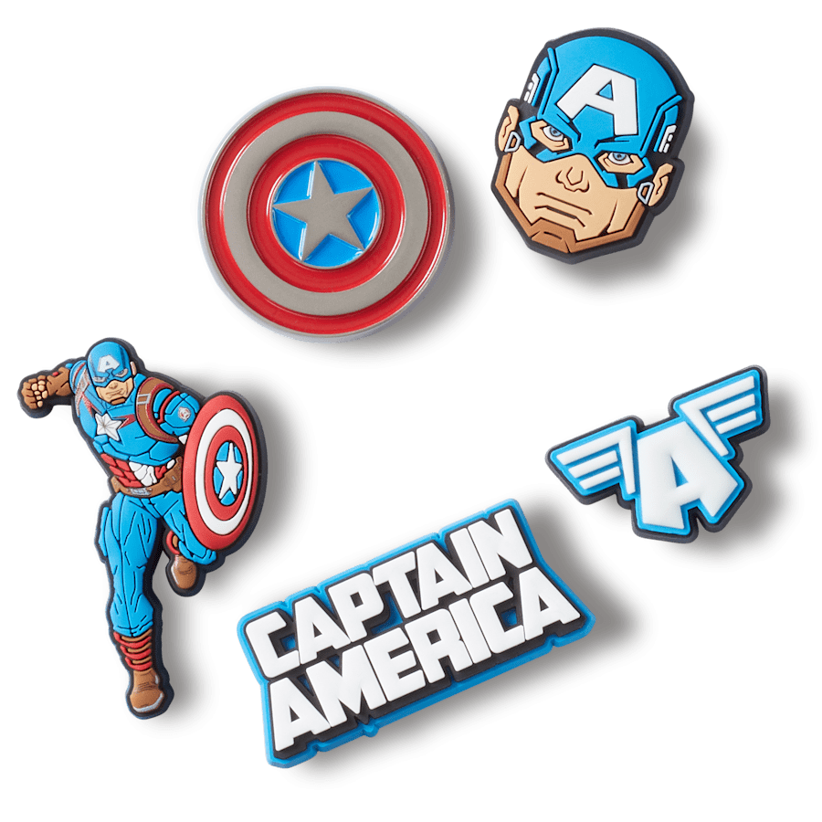 Captain America 5 Pack Jibbitz™ charms for Women|Men|Kids|Jibbitz™ Charms