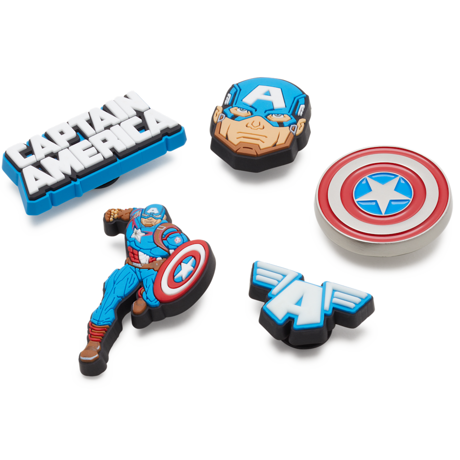 Captain America 5 Pack Jibbitz™ charms for Women|Men|Kids|Jibbitz™ Charms