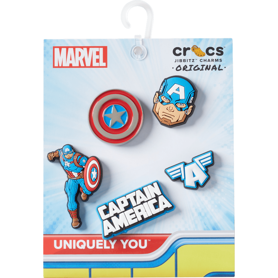 Captain America 5 Pack Jibbitz™ charms for Women|Men|Kids|Jibbitz™ Charms
