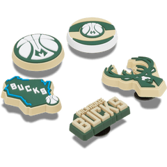 NBA Milwaukee Bucks 5 Pack Jibbitz™ charms for Women|Men|Jibbitz™ Charms