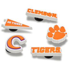 Clemson Univ 5 Pack Jibbitz™ charms for Women|Men|Kids|Jibbitz™ Charms