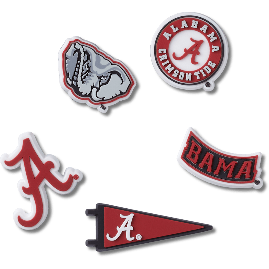 University of Alabama 5 Pack Jibbitz™ charms for Women|Men|Jibbitz™ Charms