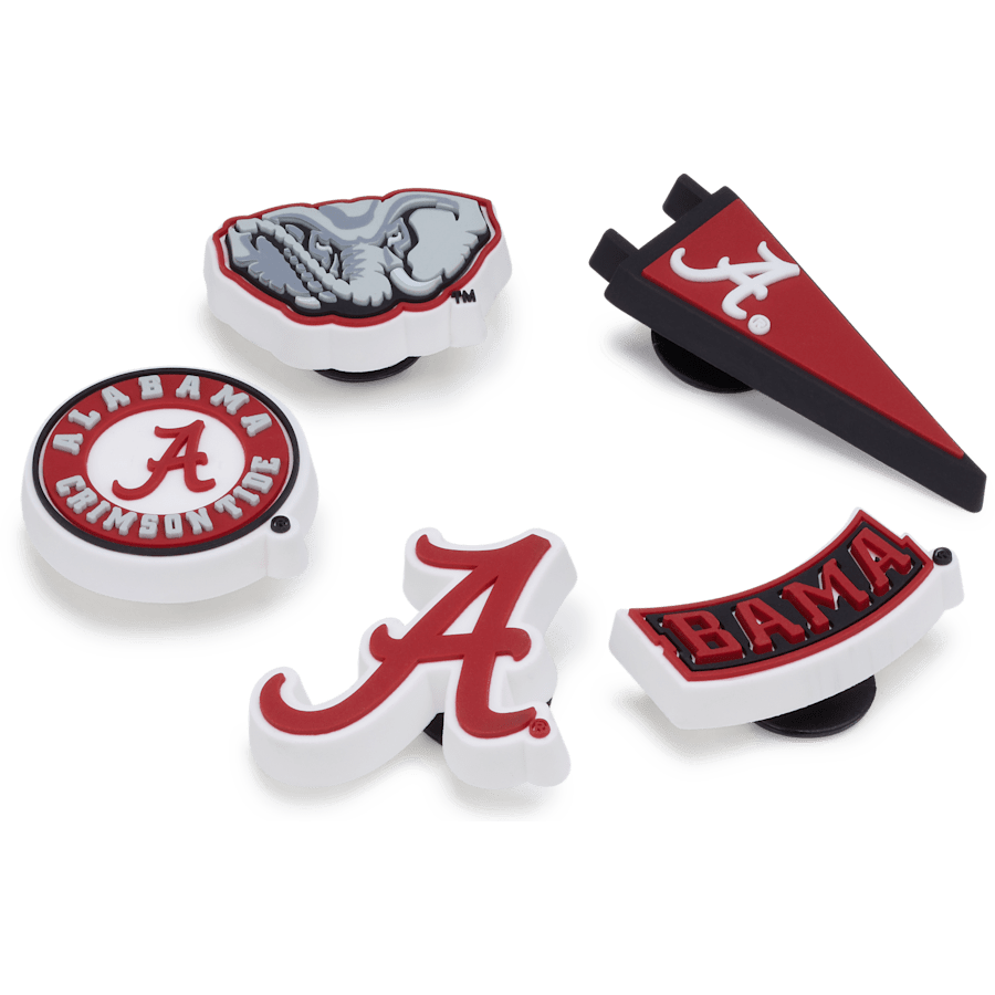 University of Alabama 5 Pack Jibbitz™ charms for Women|Men|Jibbitz™ Charms