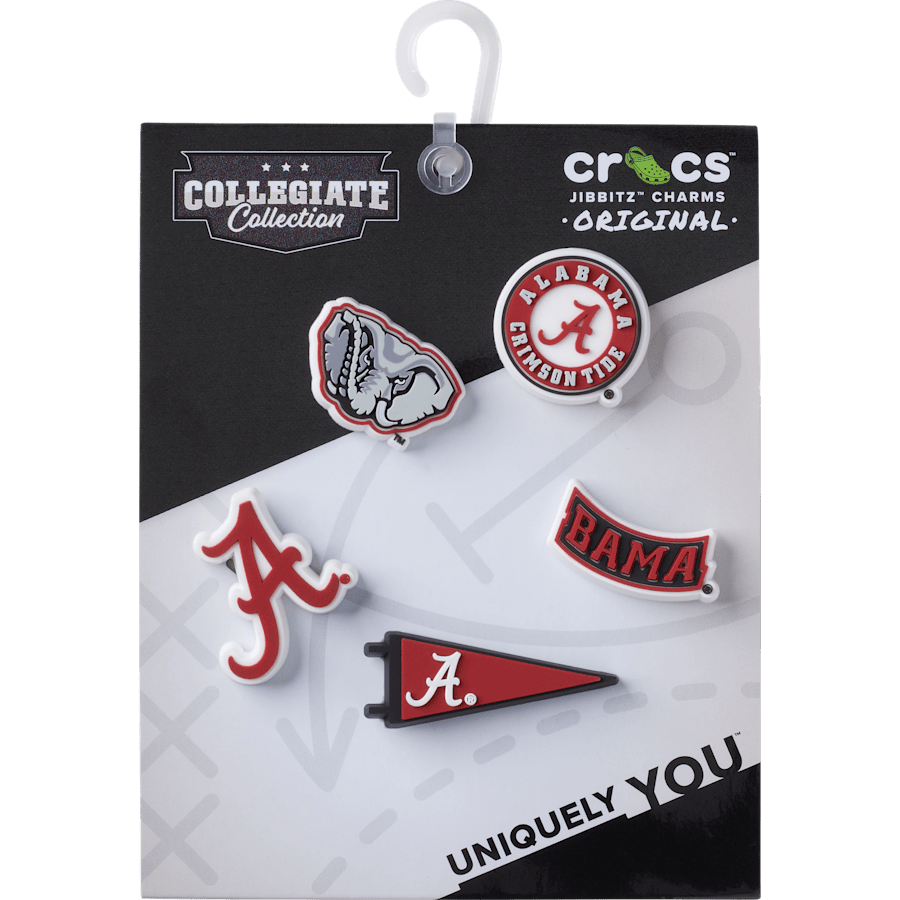 University of Alabama 5 Pack Jibbitz™ charms for Women|Men|Jibbitz™ Charms