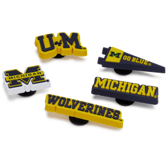 University of Michigan 5 Pack Jibbitz™ charms for Women|Men|Jibbitz™ Charms