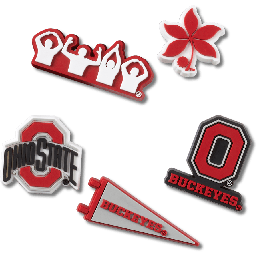 Ohio State University 5 Pack Jibbitz™ charms for Women|Men|Jibbitz™ Charms