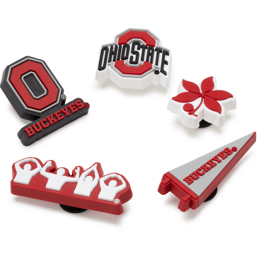 Ohio State University 5 Pack Jibbitz™ charms for Women|Men|Jibbitz™ Charms
