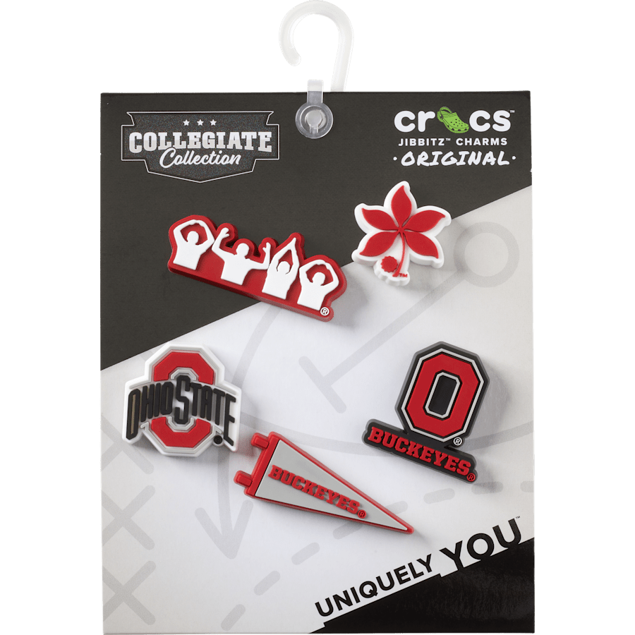 Ohio State University 5 Pack Jibbitz™ charms for Women|Men|Jibbitz™ Charms