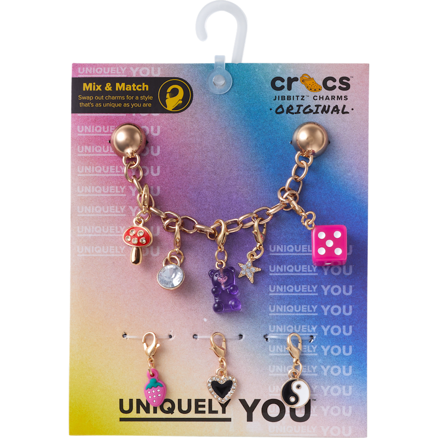 Custom Charm Chain 5 Pack Jibbitz™ charms for Women|Men|Kids|Jibbitz™ Charms