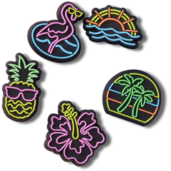 Lights Up Neon 5 Pack Jibbitz™ charms for Women|Men|Jibbitz™ Charms