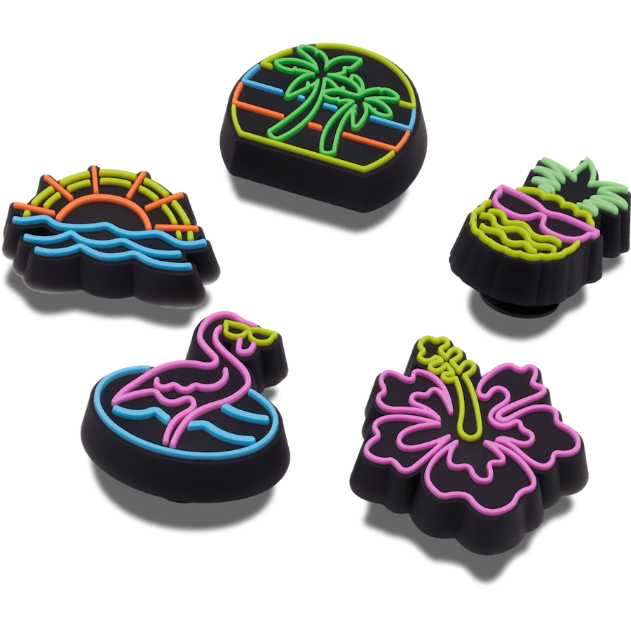 Lights Up Neon 5 Pack Jibbitz™ charms for Women|Men|Jibbitz™ Charms