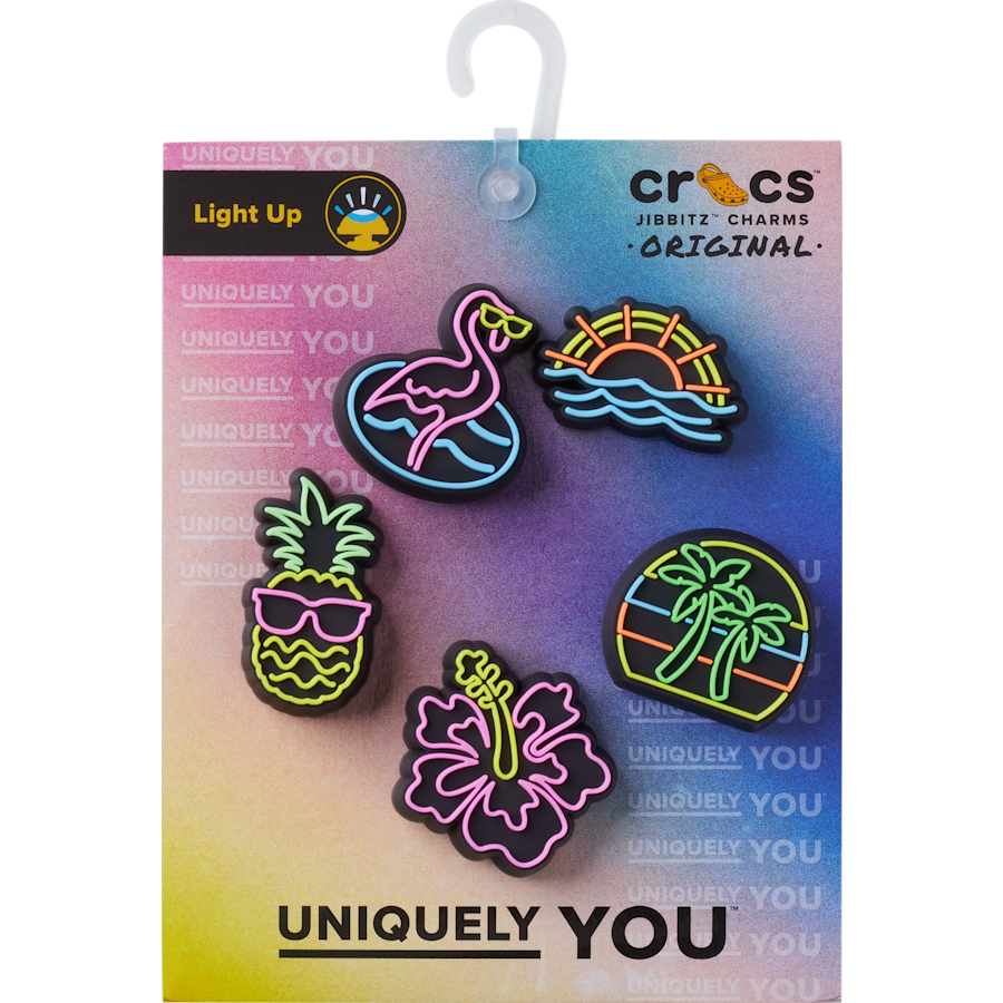 Lights Up Neon 5 Pack Jibbitz™ charms for Women|Men|Jibbitz™ Charms