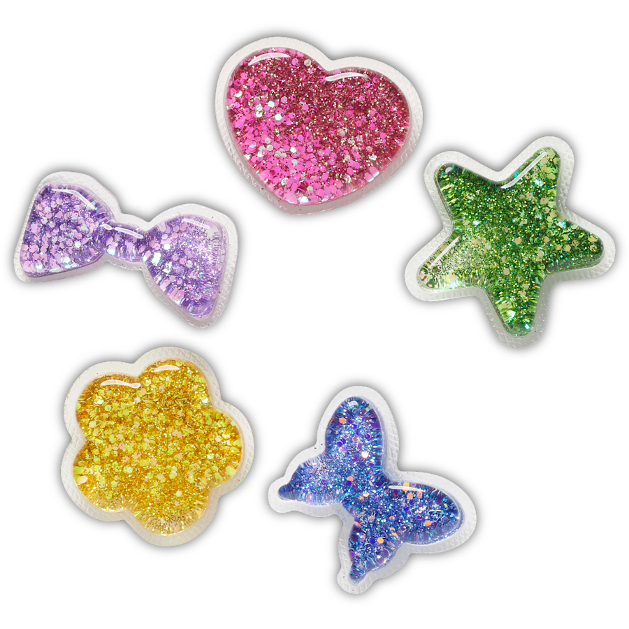 UV Changing Squish 5 Pack Jibbitz™ charms for Women|Men|Jibbitz™ Charms