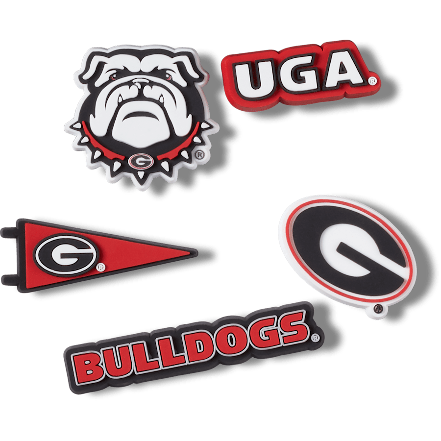 University of Georgia 5 Pack Jibbitz™ charms for Women|Men|Kids|Jibbitz™ Charms