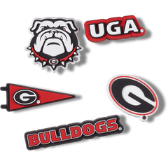 University of Georgia 5 Pack Jibbitz™ charms for Women|Men|Kids|Jibbitz™ Charms
