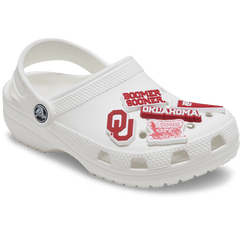 Univ of Oklahoma 5 Pack Jibbitz™ charms for Women|Men|Kids|Jibbitz™ Charms