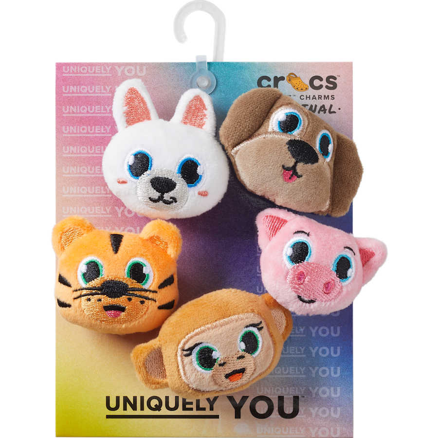 Fuzzy Animal 5 Pack Jibbitz™ charms for Women|Men|Jibbitz™ Charms