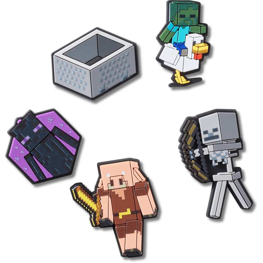 Minecraft 5 Pack Jibbitz™ charms for Women|Men|Kids|Jibbitz™ Charms