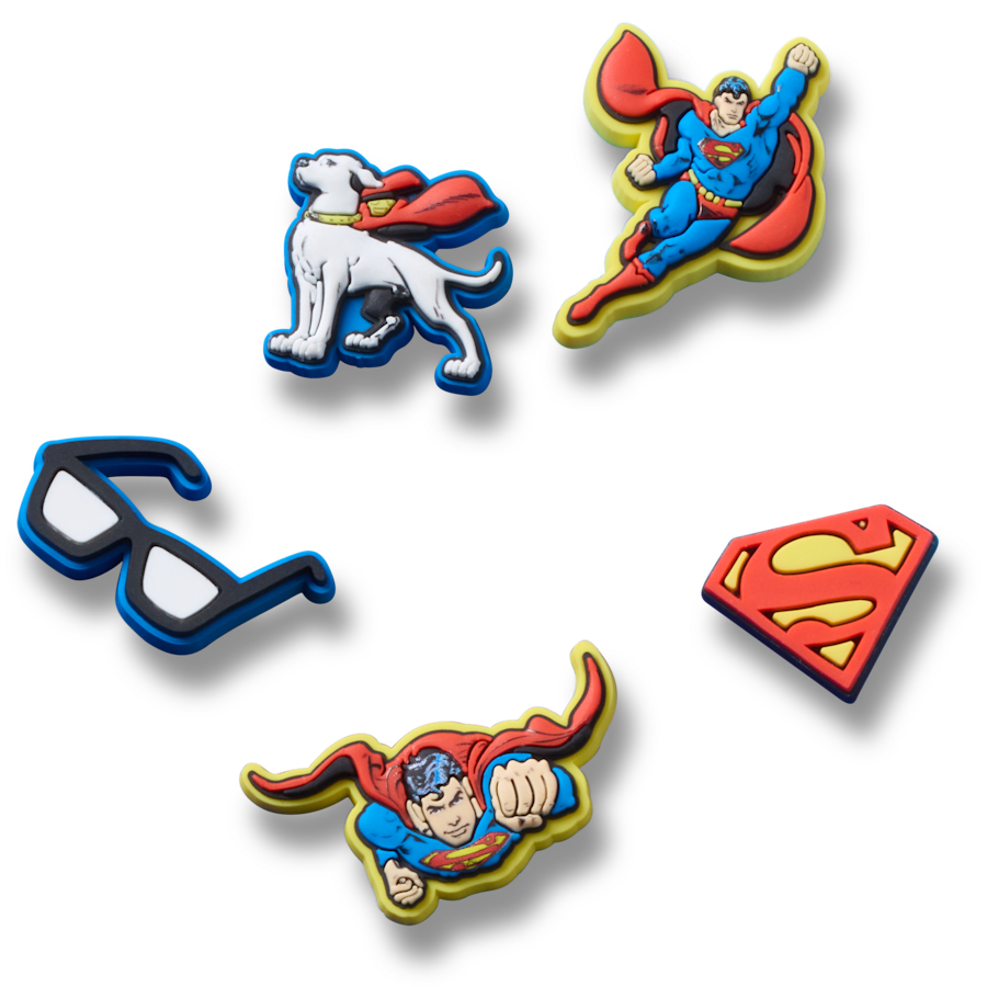 Superman 5 Pck Jibbitz™ charms for Women|Men|Kids|Jibbitz™ Charms