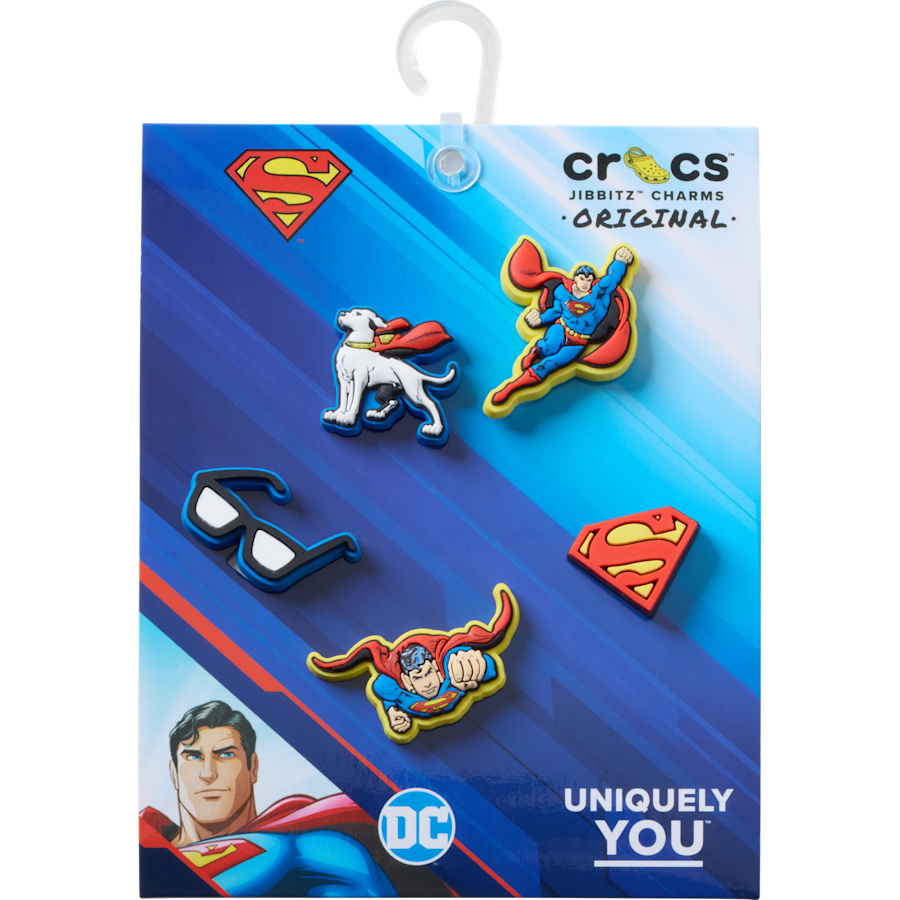 Superman 5 Pck Jibbitz™ charms for Women|Men|Kids|Jibbitz™ Charms