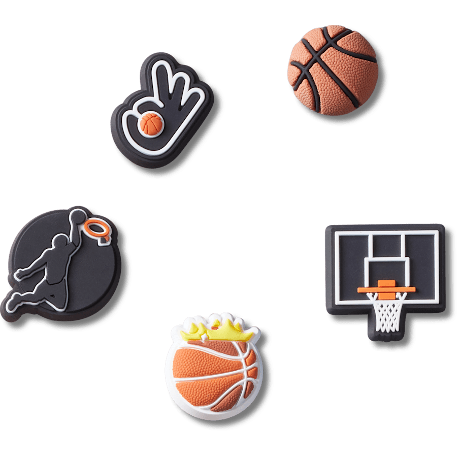 Basketball Team 5 Pack Jibbitz™ charms for Women|Men|Jibbitz™ Charms