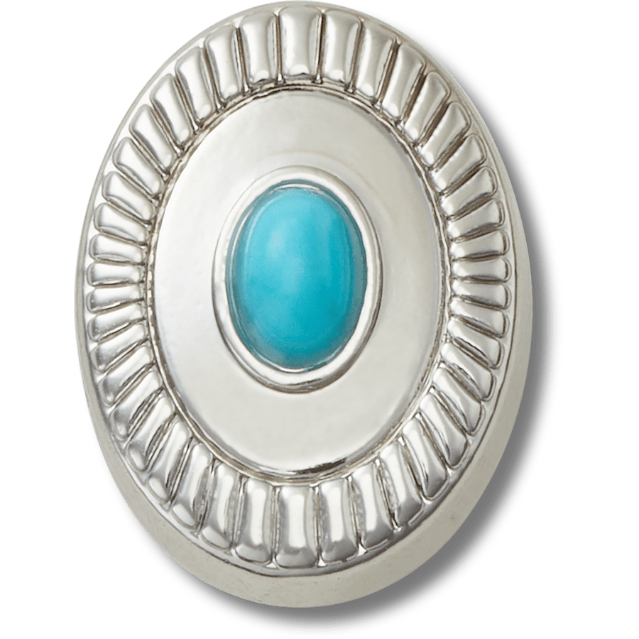 Silver Turquoise Emblem Jibbitz™ charms for Women|Men|Jibbitz™ Charms